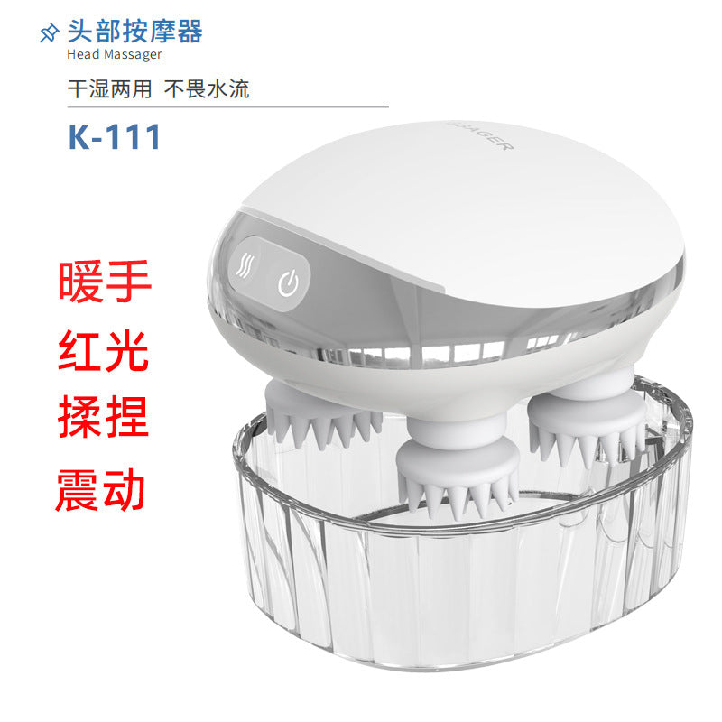 Electric Handheld Scalp Massager with Heating Function