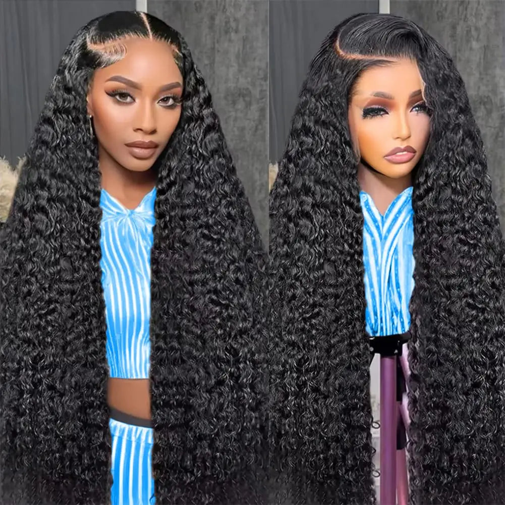 Deep Wave Human Hair 13x4 13x6 HD Lace Front Wig 7x6 Pre Plucked For