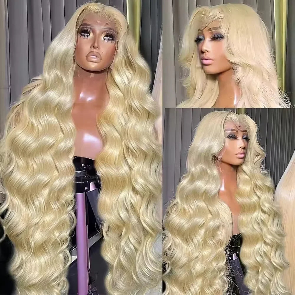 613 Honey Blonde Body Wave Brazilian Human Hair Wig 13x4 13x6 HD Lace