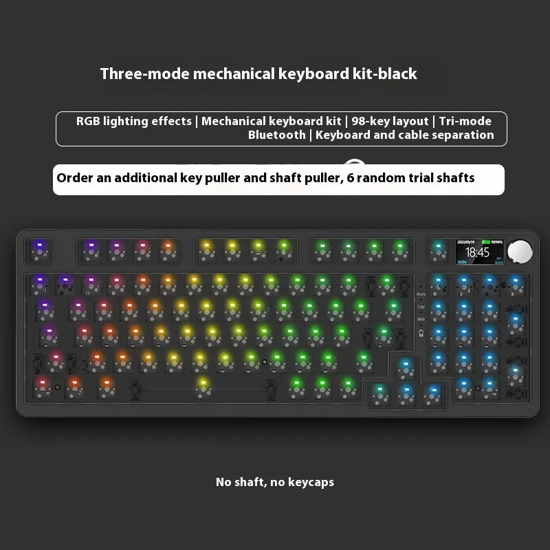 98-Key Wireless Bluetooth Mechanical Keyboard, Three-Mode