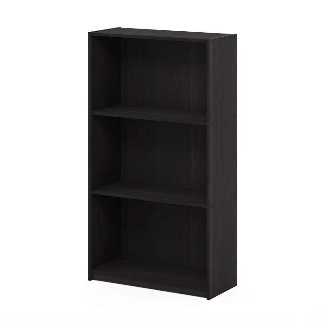 Furinno Basic 3-Tier Bookcase Storage Shelves Espresso