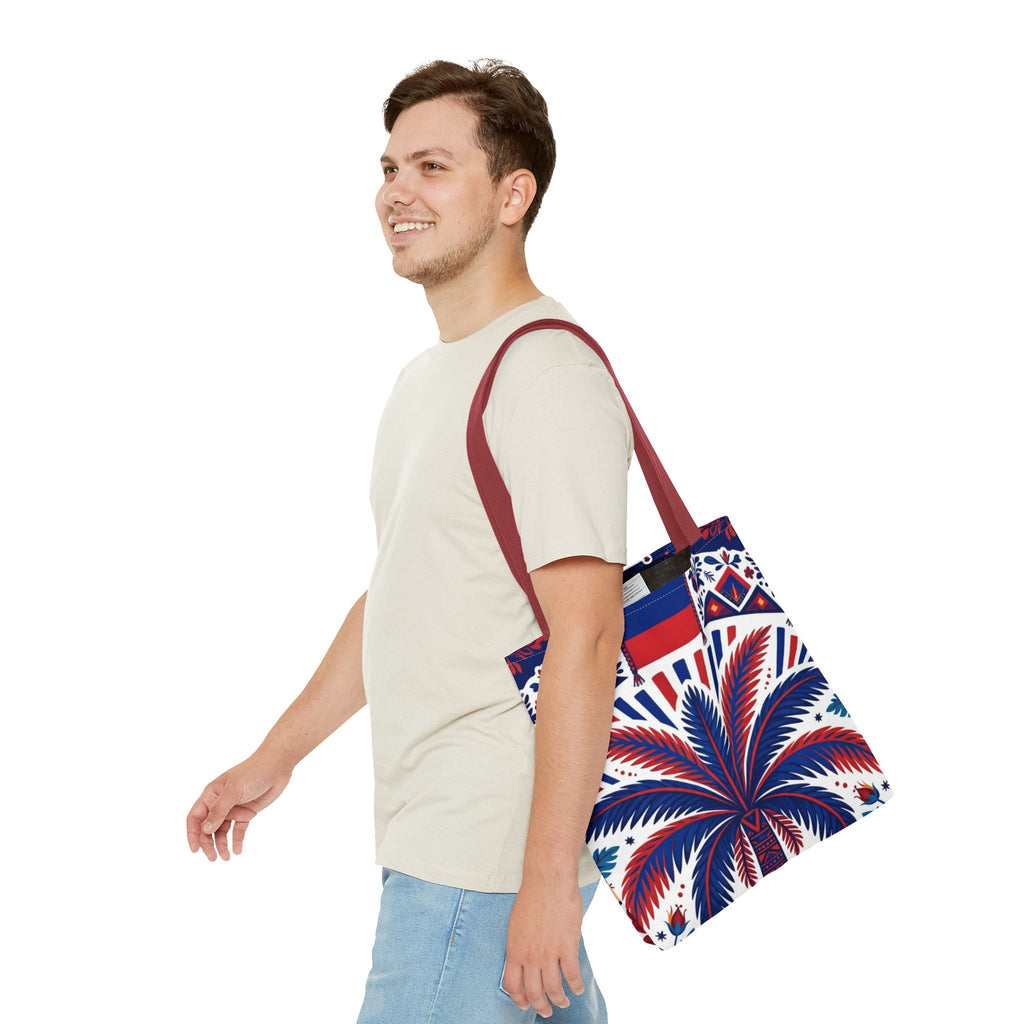 Haiti Palm & Drums Tote Bag
