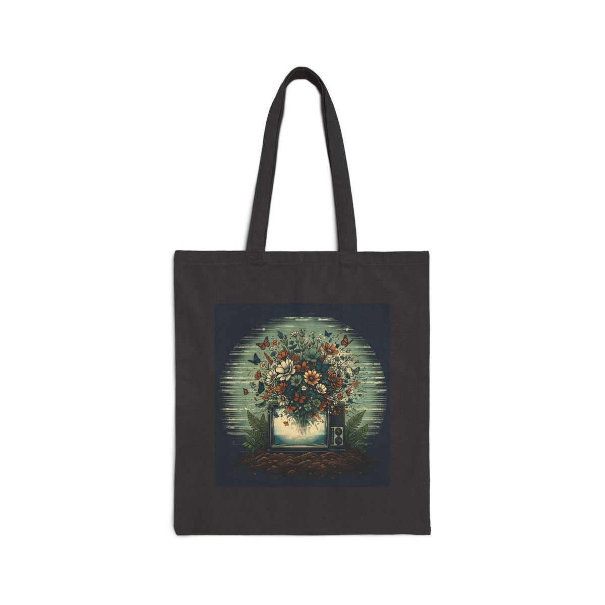 Static Bloom | Canvas Tote Bag