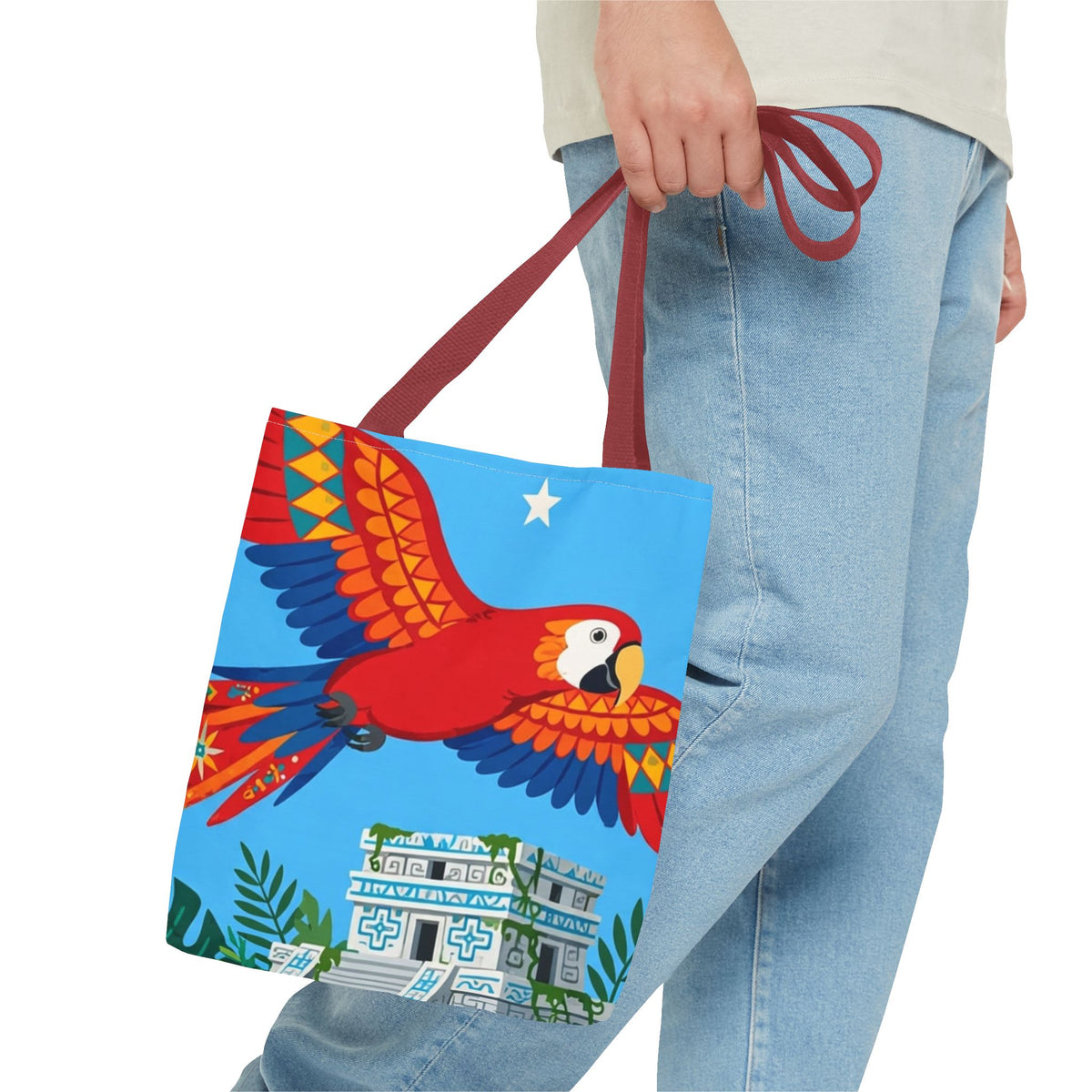 Honduras Macaw & Ruins Tote Bag