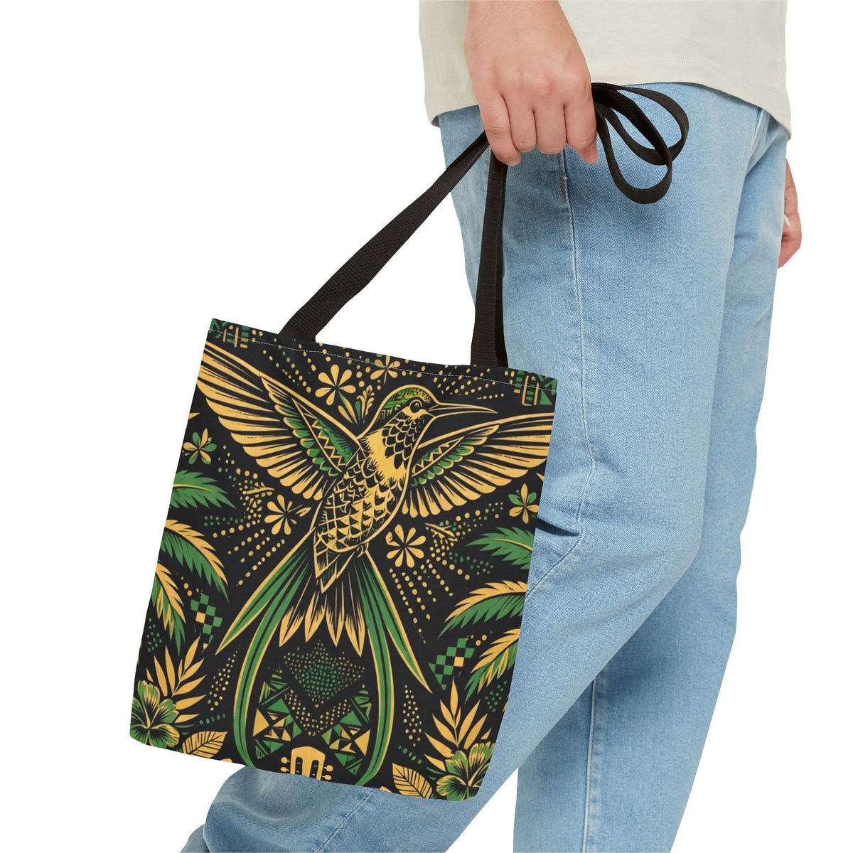 Jamaica Hummingbird & Guitar Tote Bag