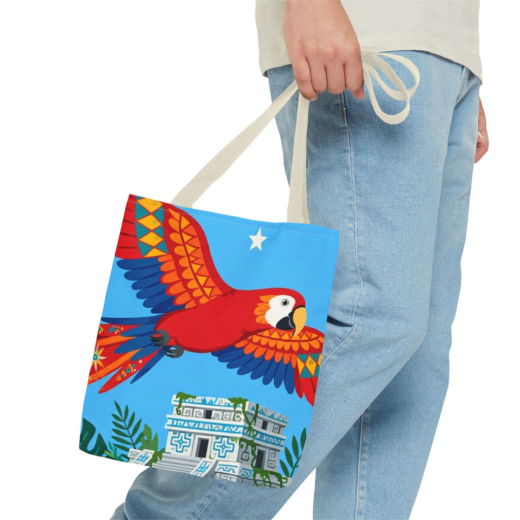 Honduras Macaw & Ruins Tote Bag