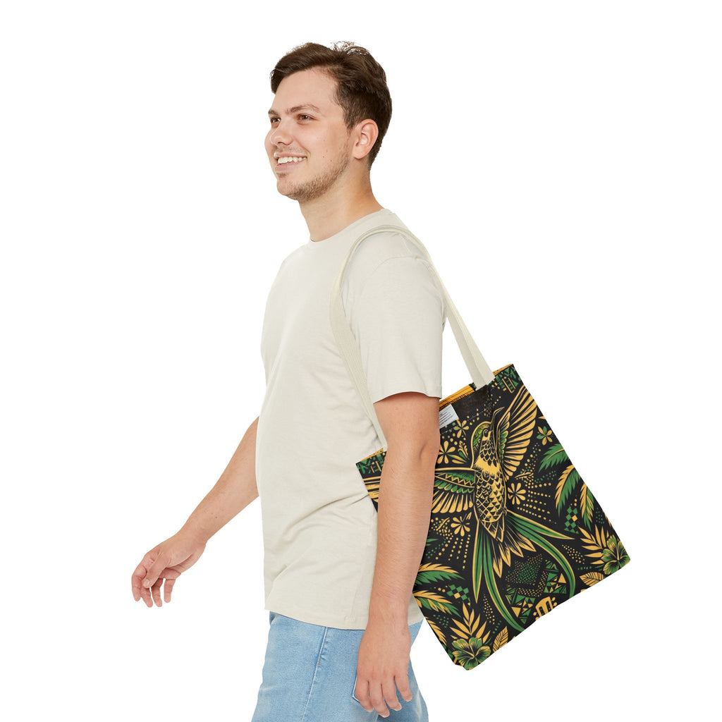 Jamaica Hummingbird & Guitar Tote Bag