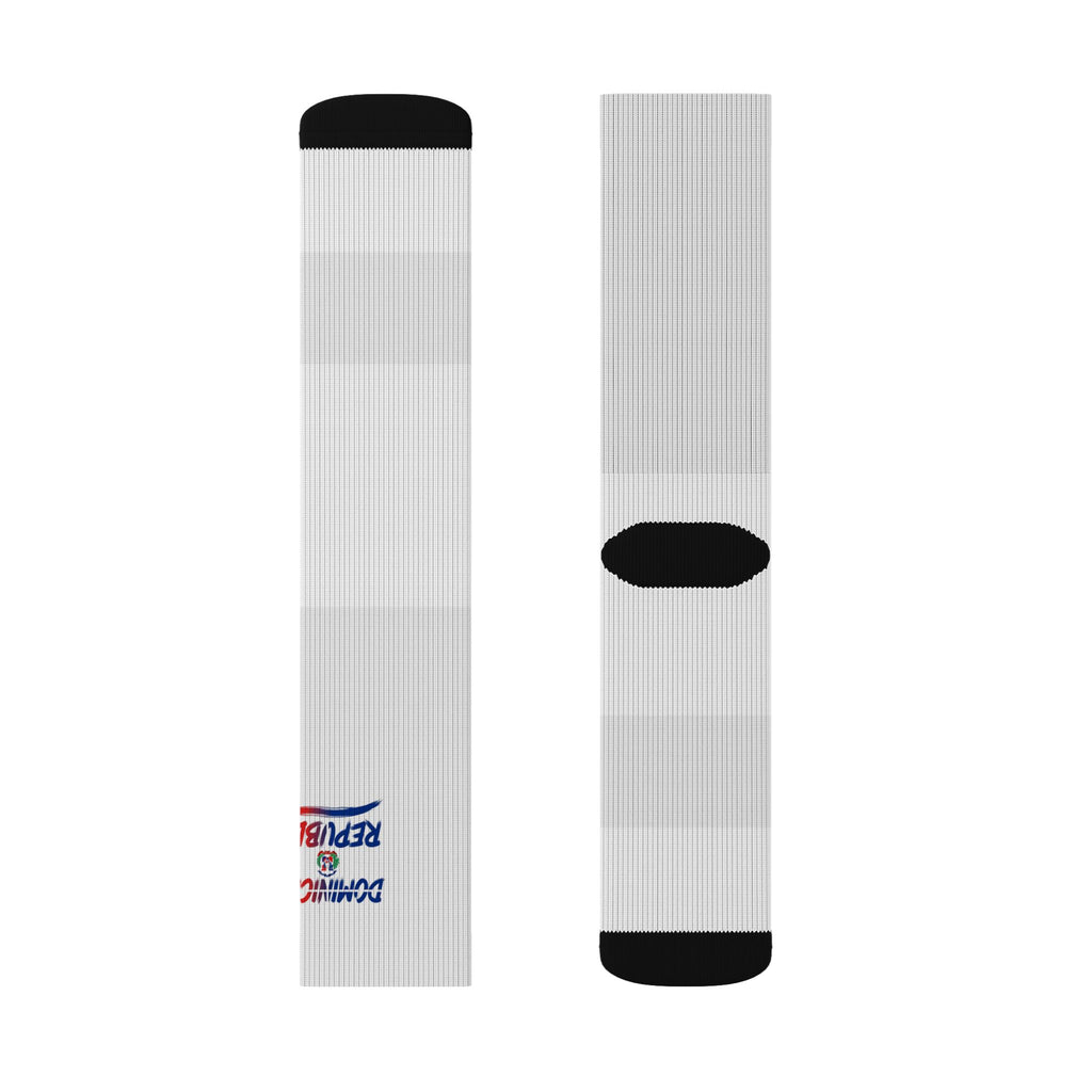 Dominican Republic Wordmark Socks - White
