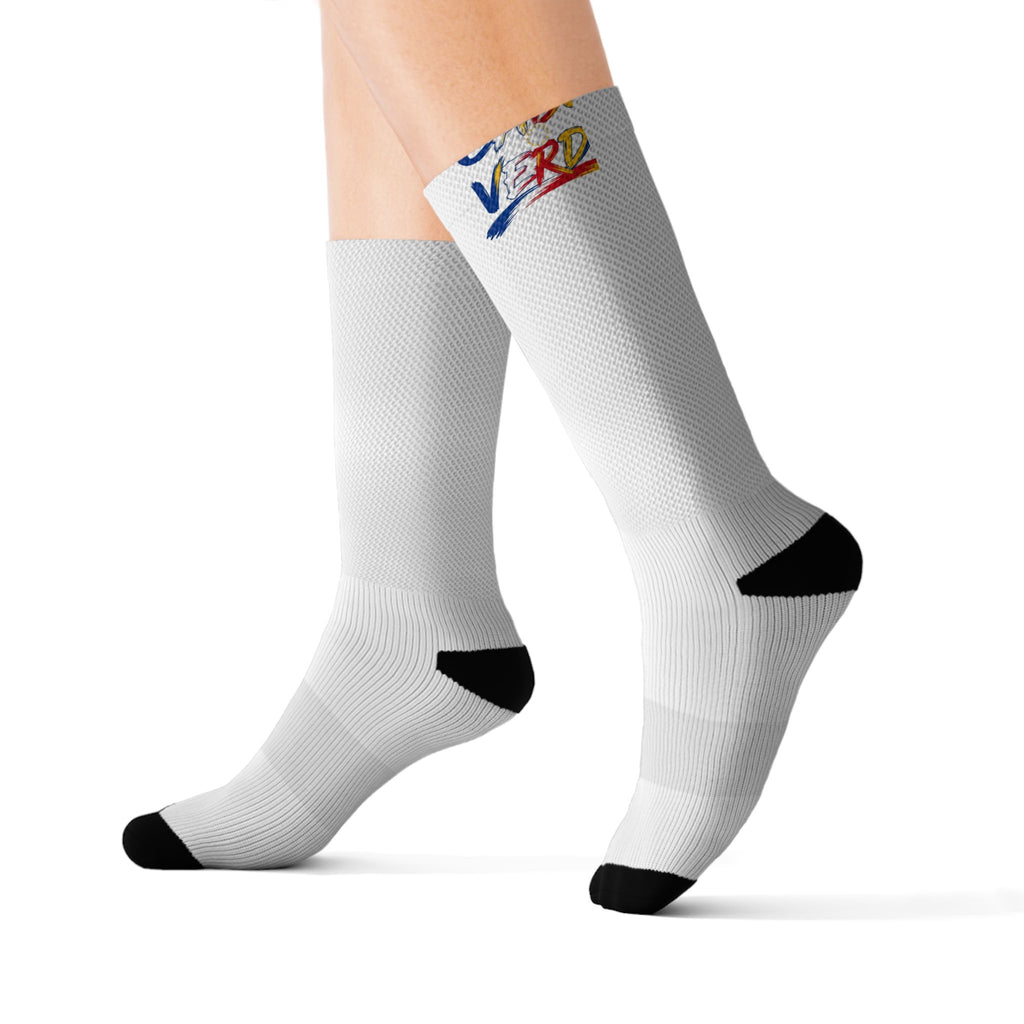Cabo Verde Wordmark Socks - White