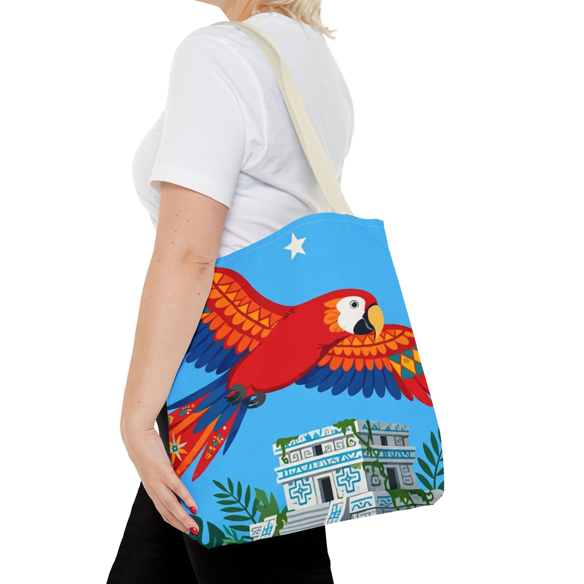 Honduras Macaw & Ruins Tote Bag