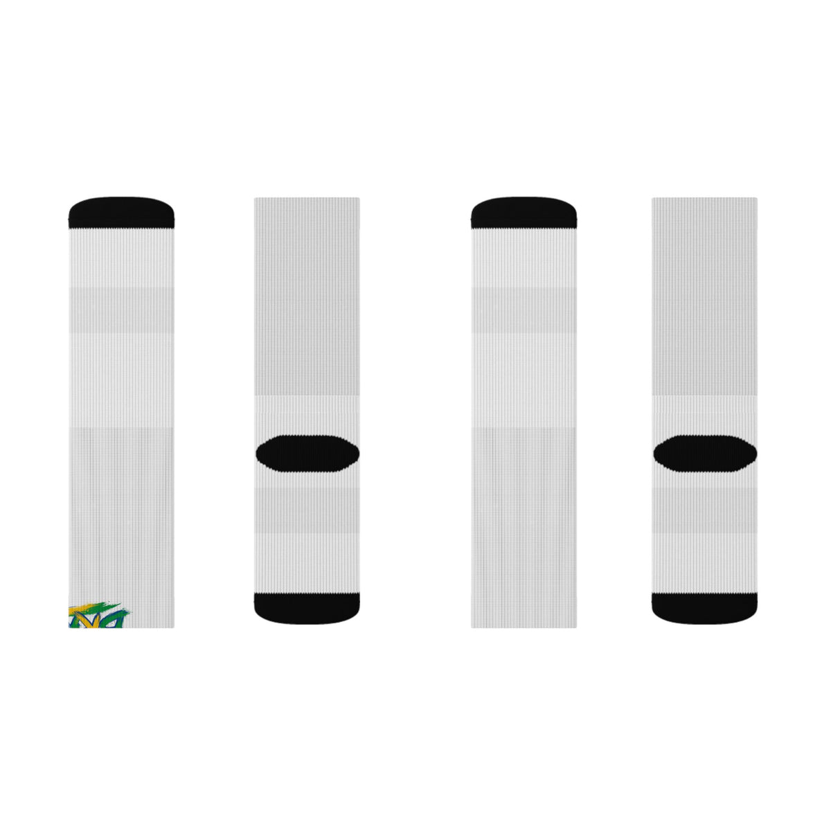 Brazil Wordmark Socks - White