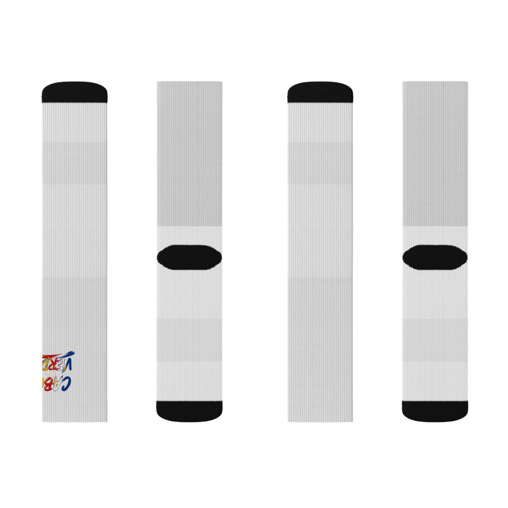 Cabo Verde Wordmark Socks - White