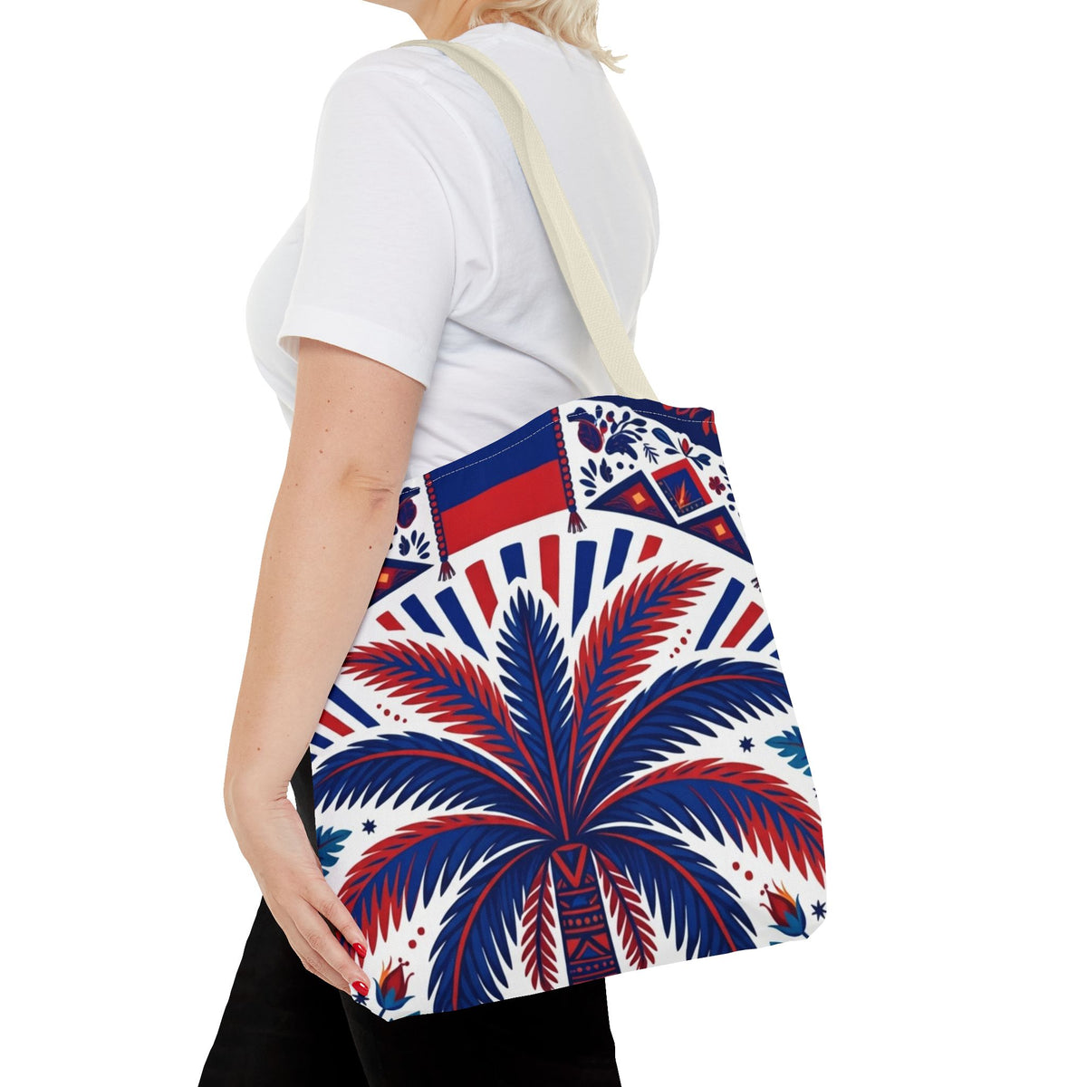 Haiti Palm & Drums Tote Bag