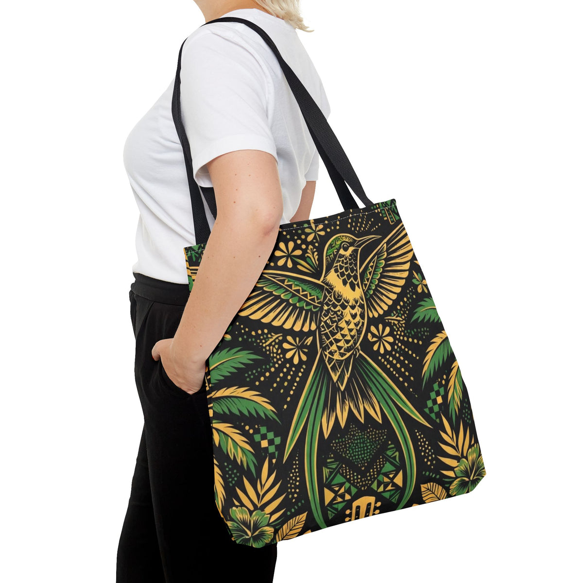 Jamaica Hummingbird & Guitar Tote Bag