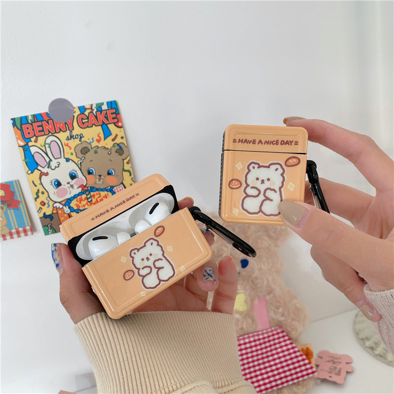 Compatible with Apple, Cute Cartoon Lovely Bear Case For Apple AirPods 2 1 Pro