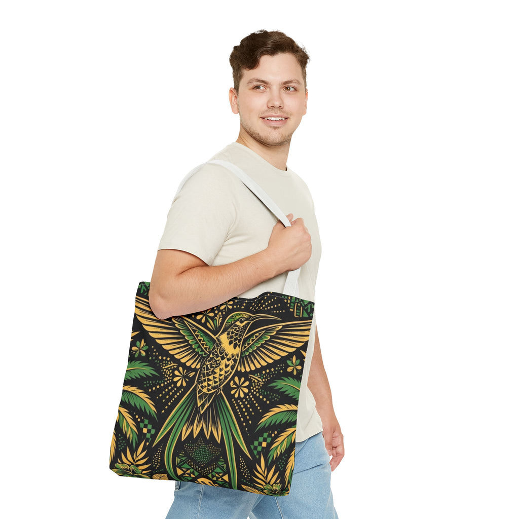 Jamaica Hummingbird & Guitar Tote Bag