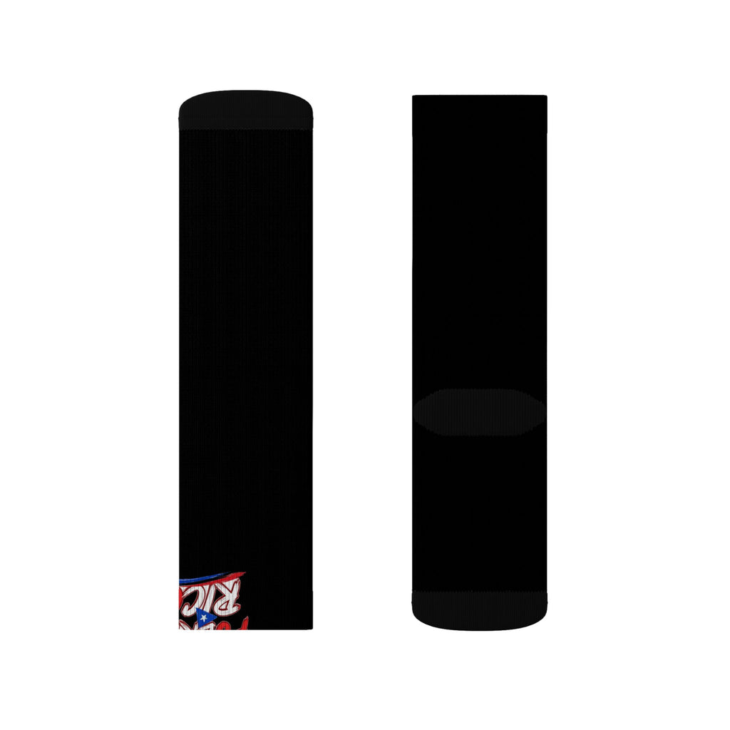 Puerto Rico Wordmark Socks - Black