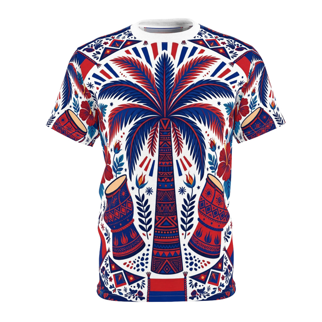 Haiti Palm & Drums All-Over Print T-Shirt