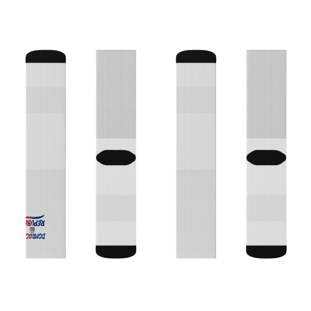Dominican Republic Wordmark Socks - White