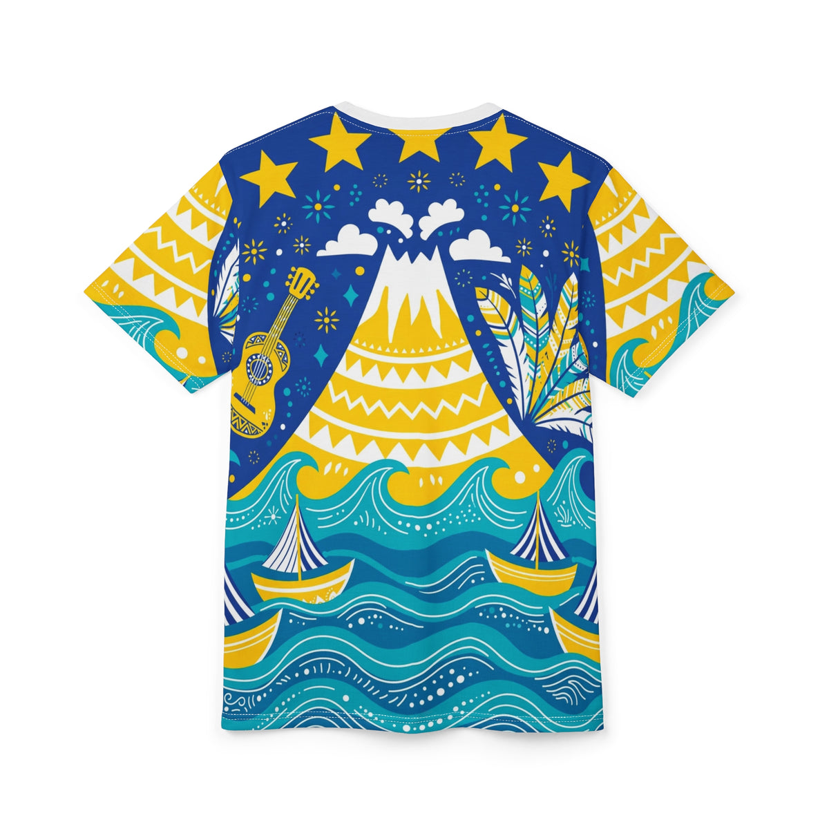 Cape Verde Volcano & Stars All-Over Print T-Shirt