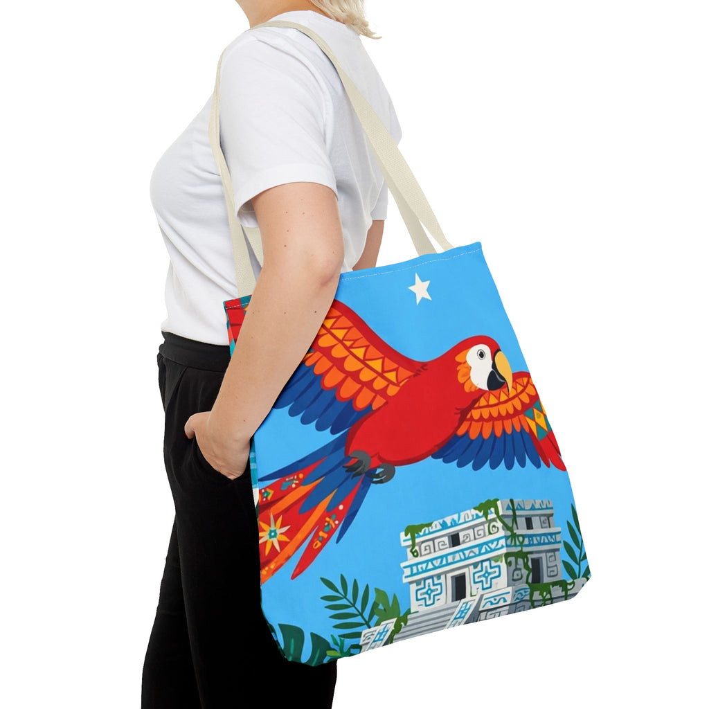 Honduras Macaw & Ruins Tote Bag