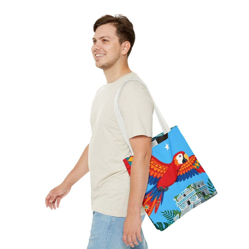 Honduras Macaw & Ruins Tote Bag