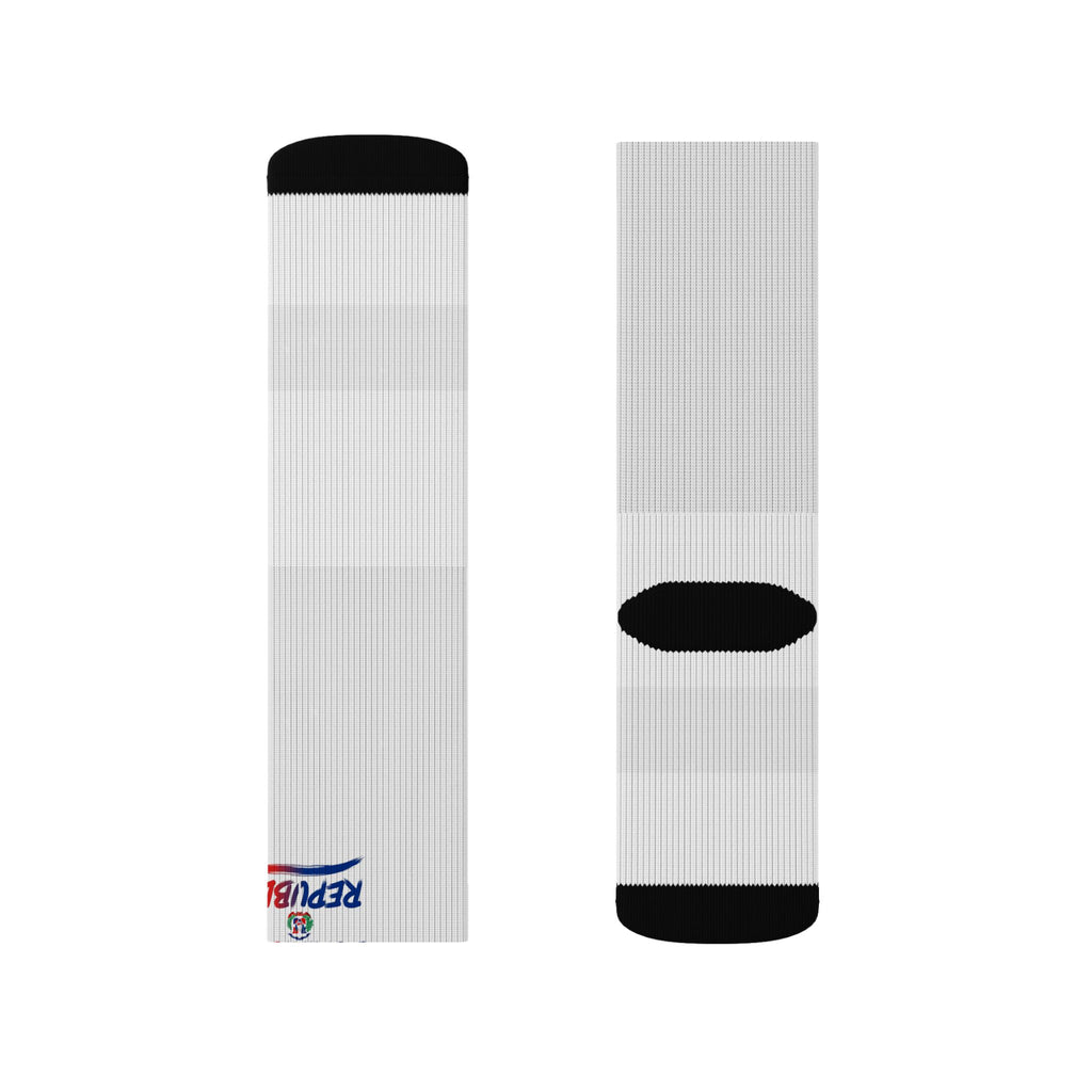 Dominican Republic Wordmark Socks - White