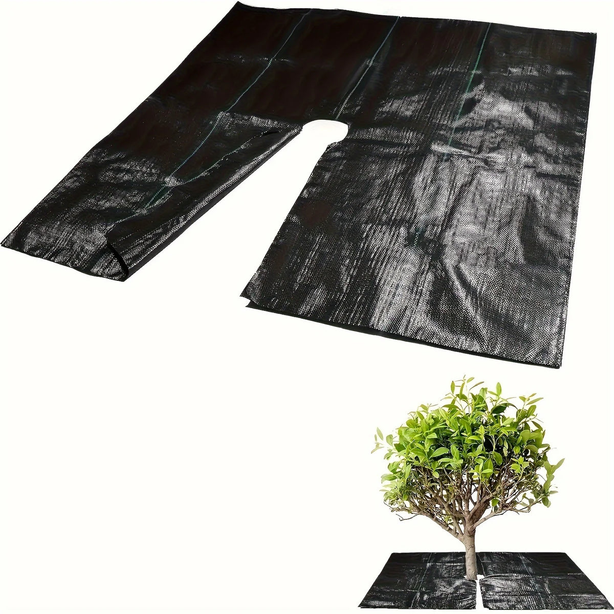 10 Reusable Tree Weeding Moisturizing Hoods - Non Woven Biodegradable Tree Mat and Grassland Plastic Film