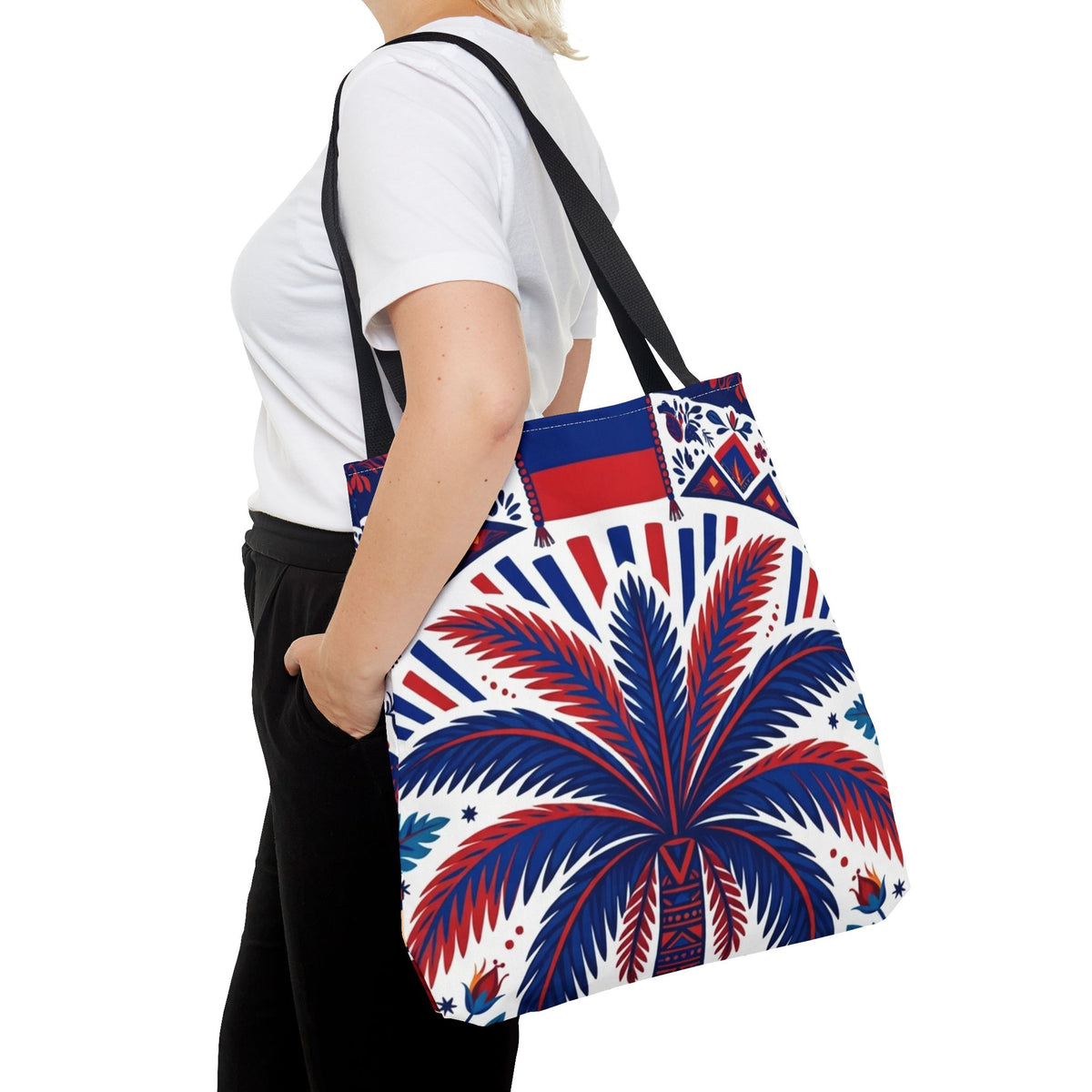 Haiti Palm & Drums Tote Bag