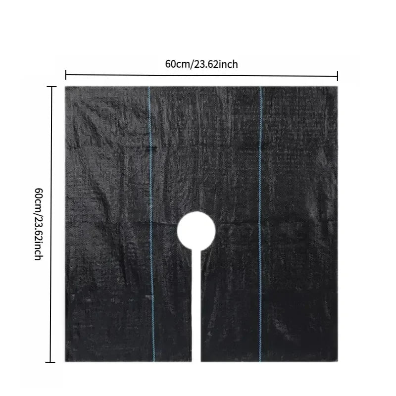 10 Reusable Tree Weeding Moisturizing Hoods - Non Woven Biodegradable Tree Mat and Grassland Plastic Film