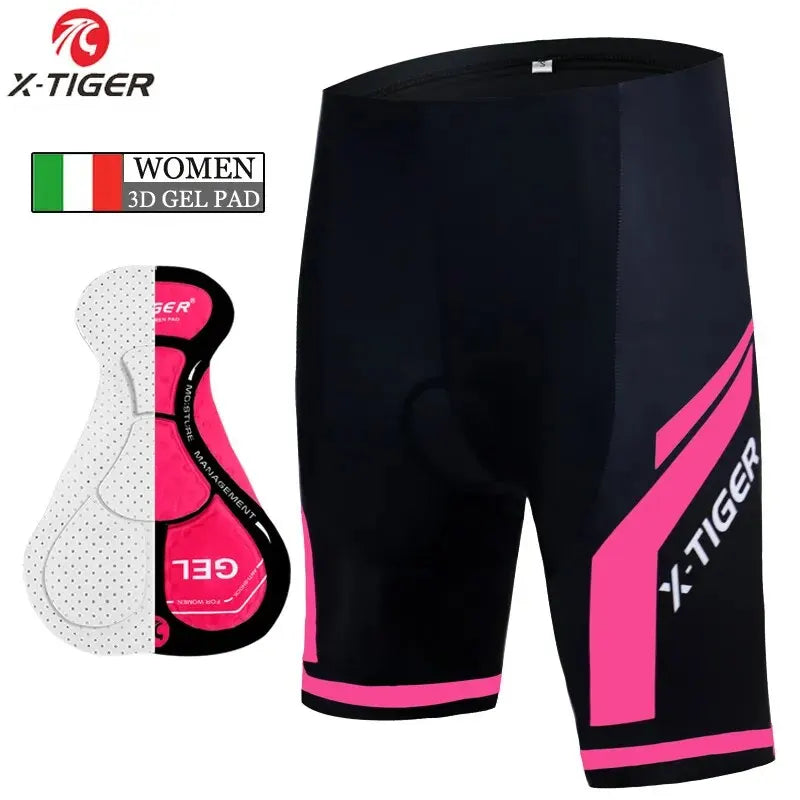 X-TIGER Women Cycling Shorts 3D Gel Padded Shockproof MTB Mountian