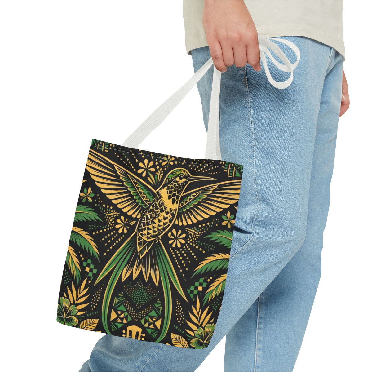 Jamaica Hummingbird & Guitar Tote Bag
