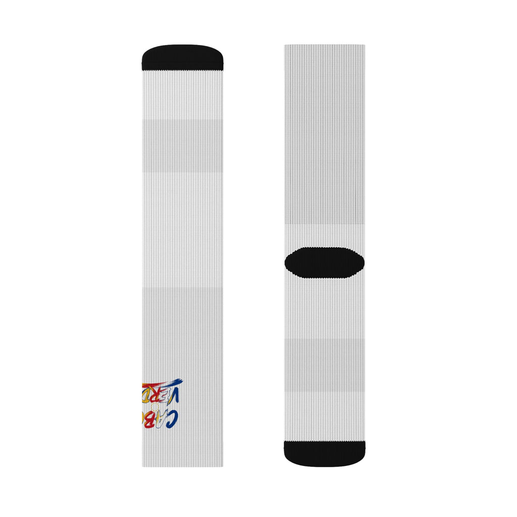Cabo Verde Wordmark Socks - White