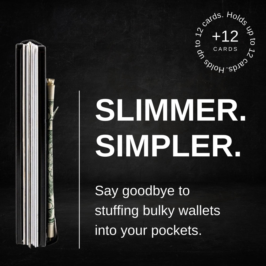 Carbon Fiber Minimalist RFID Wallet with Money Clip