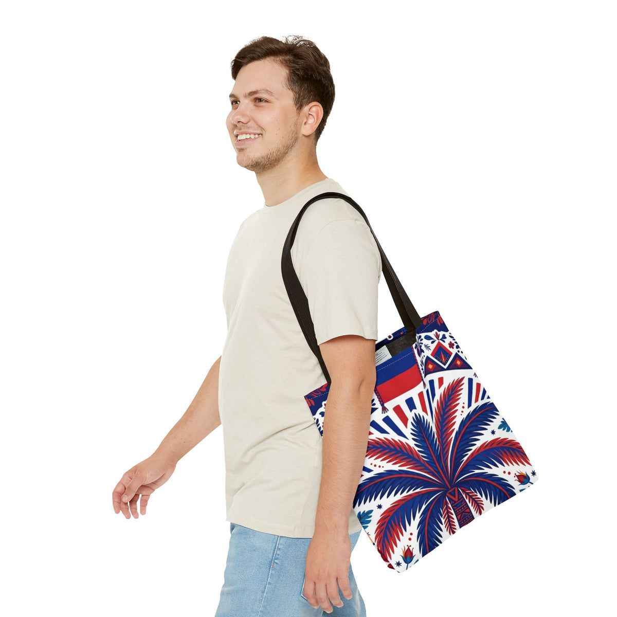 Haiti Palm & Drums Tote Bag
