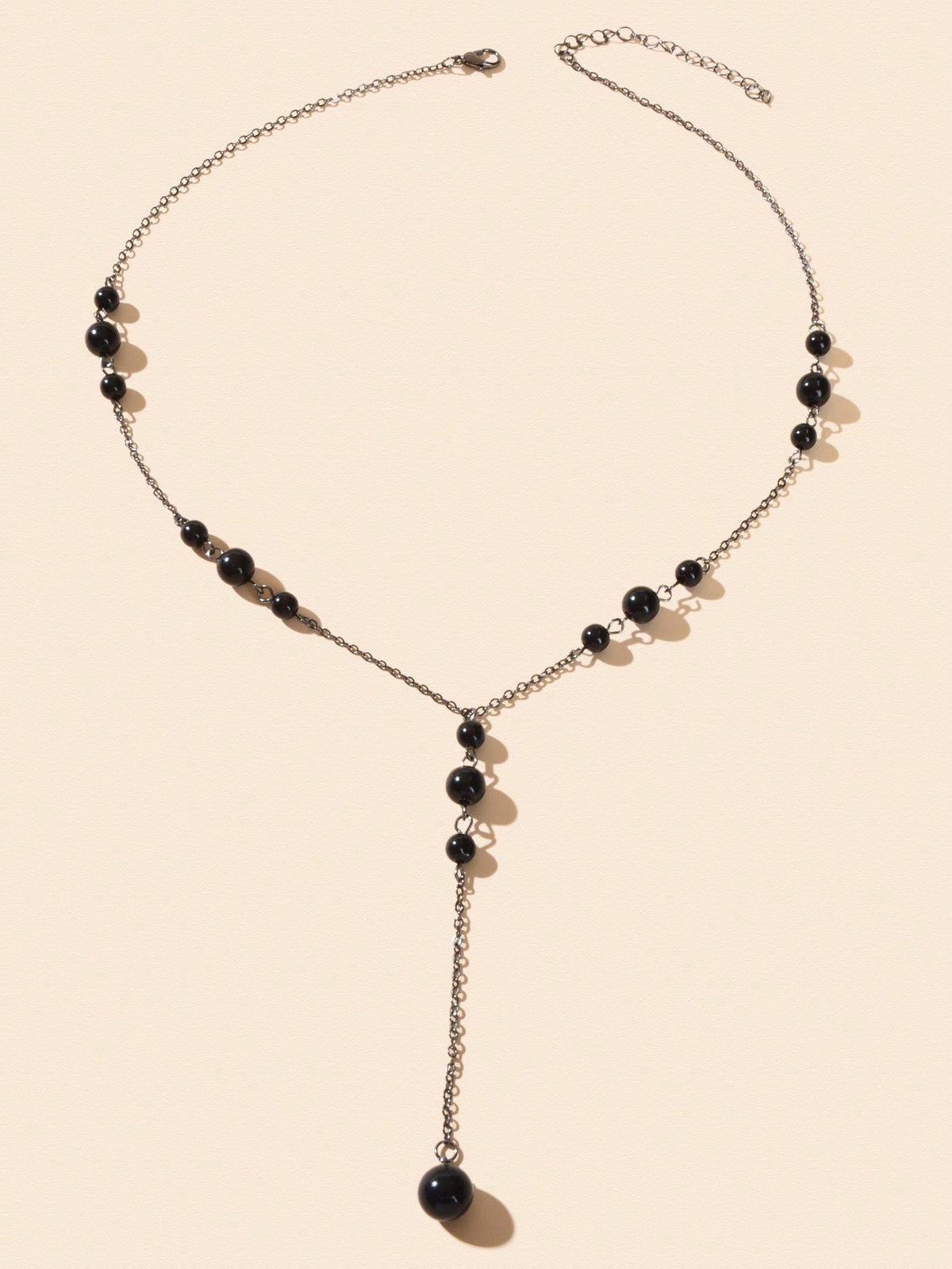 Pearl Decoration Long Gold Chain Y Shape Pendant Clavicle Necklace