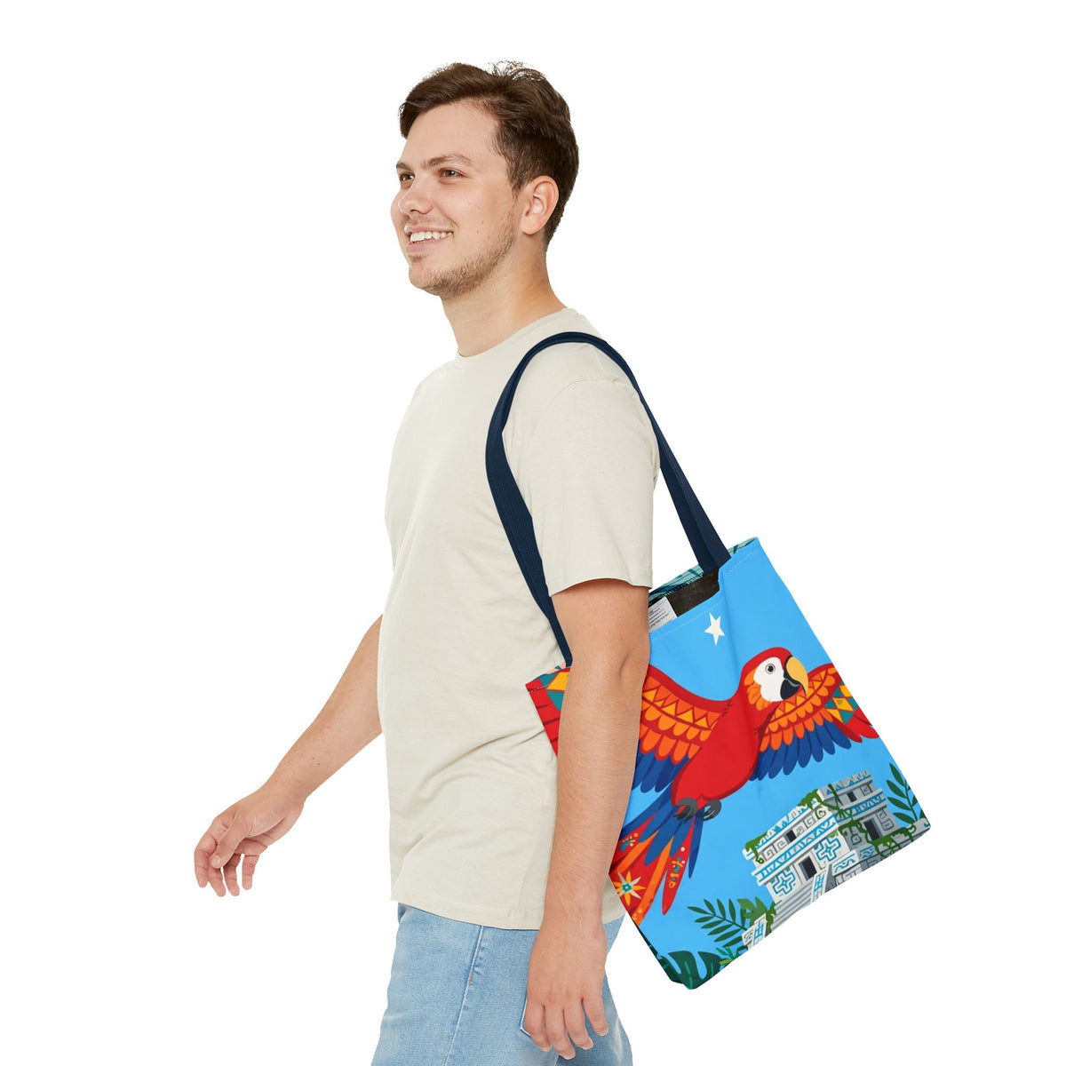 Honduras Macaw & Ruins Tote Bag