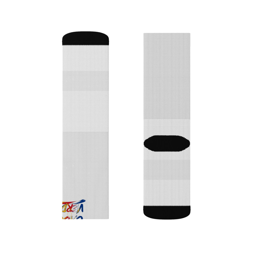 Cabo Verde Wordmark Socks - White