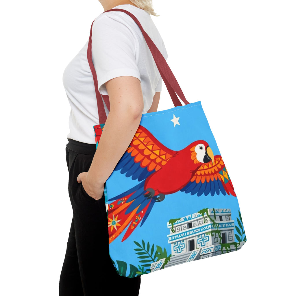 Honduras Macaw & Ruins Tote Bag