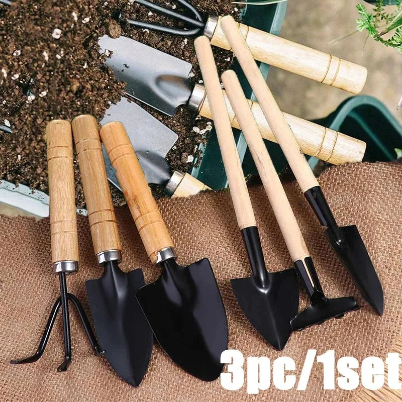 3PC/1Set Mini Gardening Tools Set Portable Small Tool With Handles