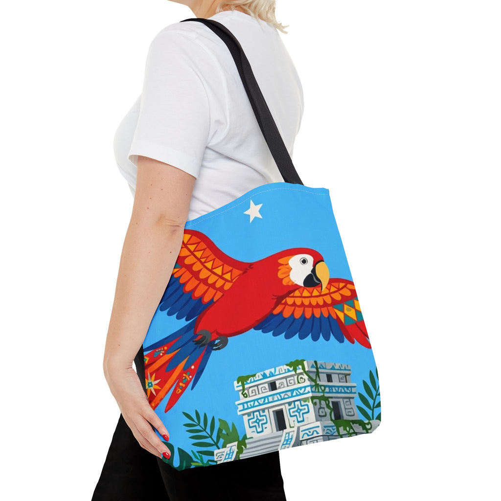 Honduras Macaw & Ruins Tote Bag
