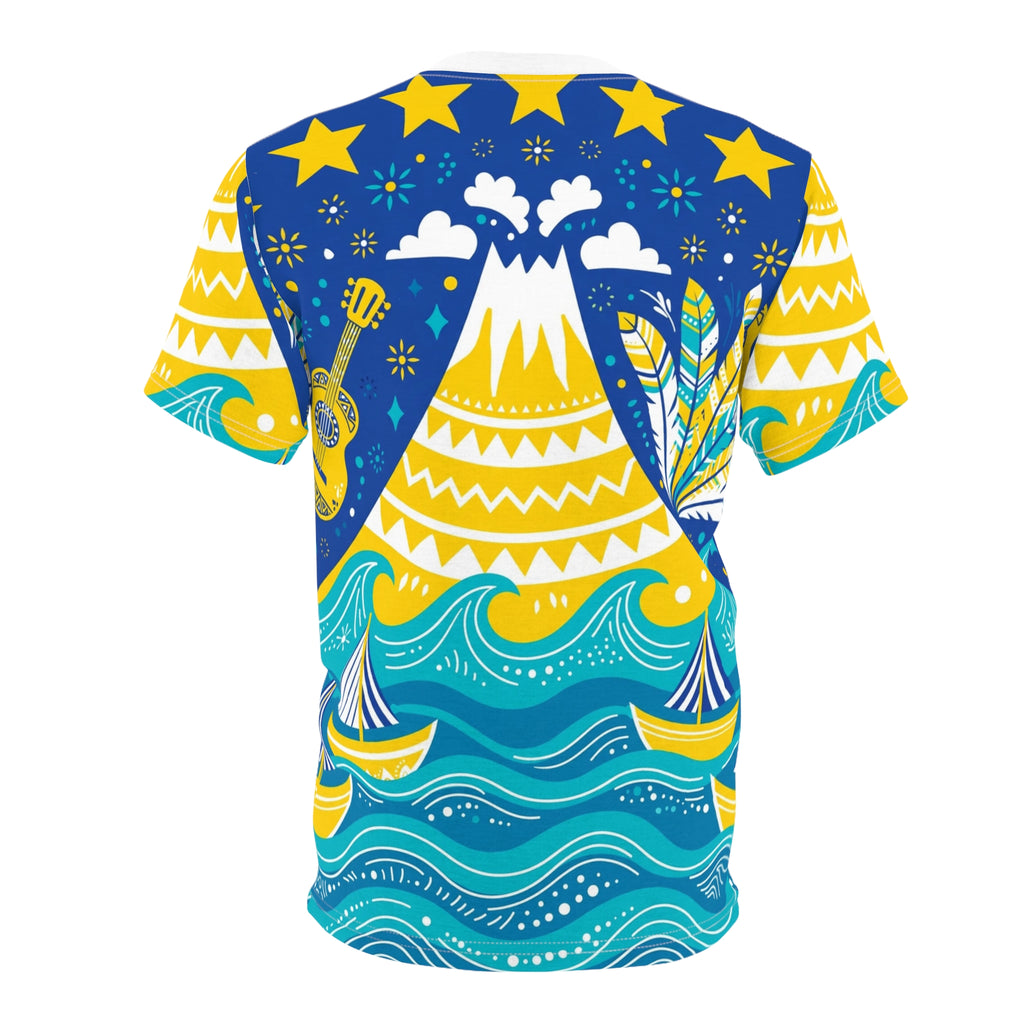 Cape Verde Volcano & Stars All-Over Print T-Shirt