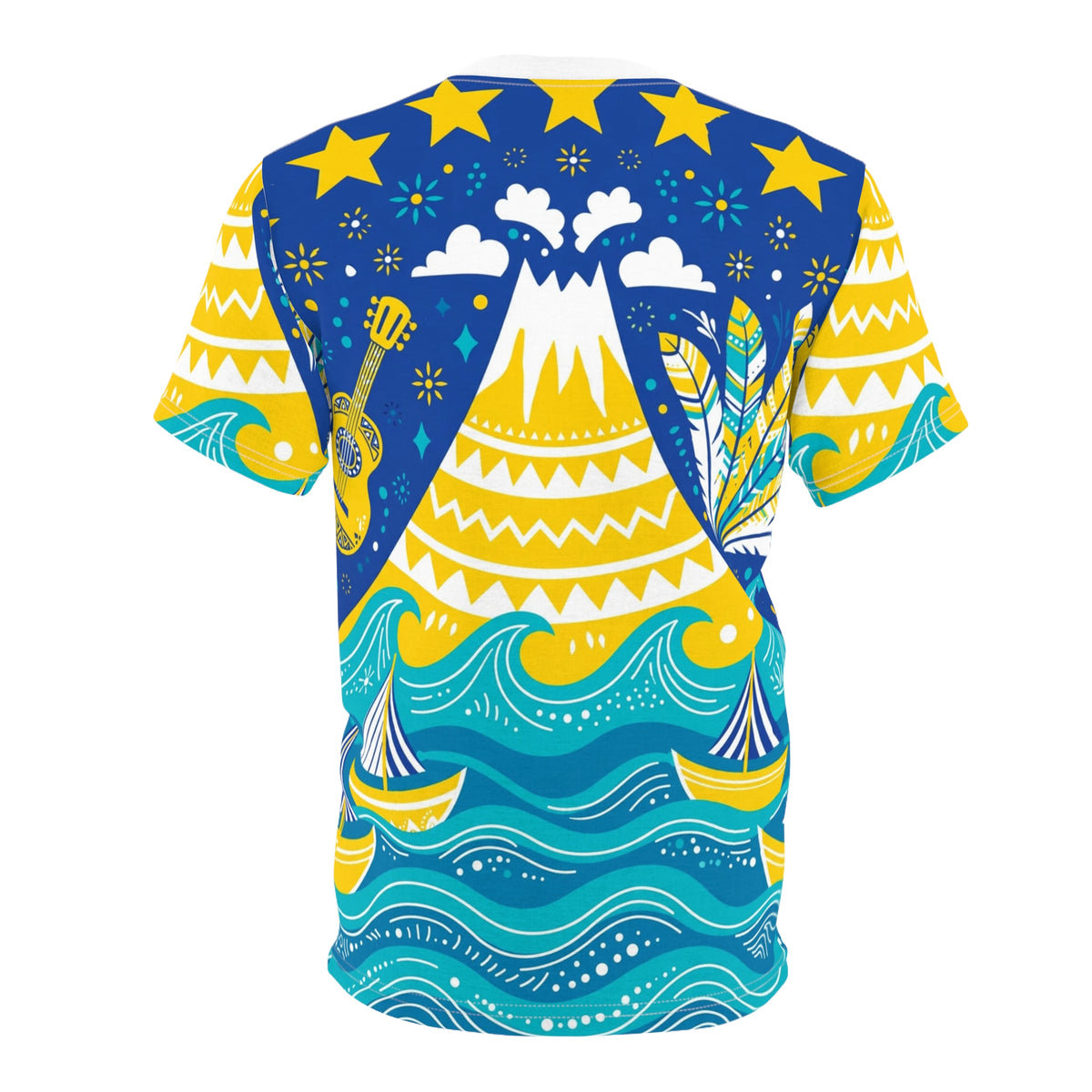 Cape Verde Volcano & Stars All-Over Print T-Shirt