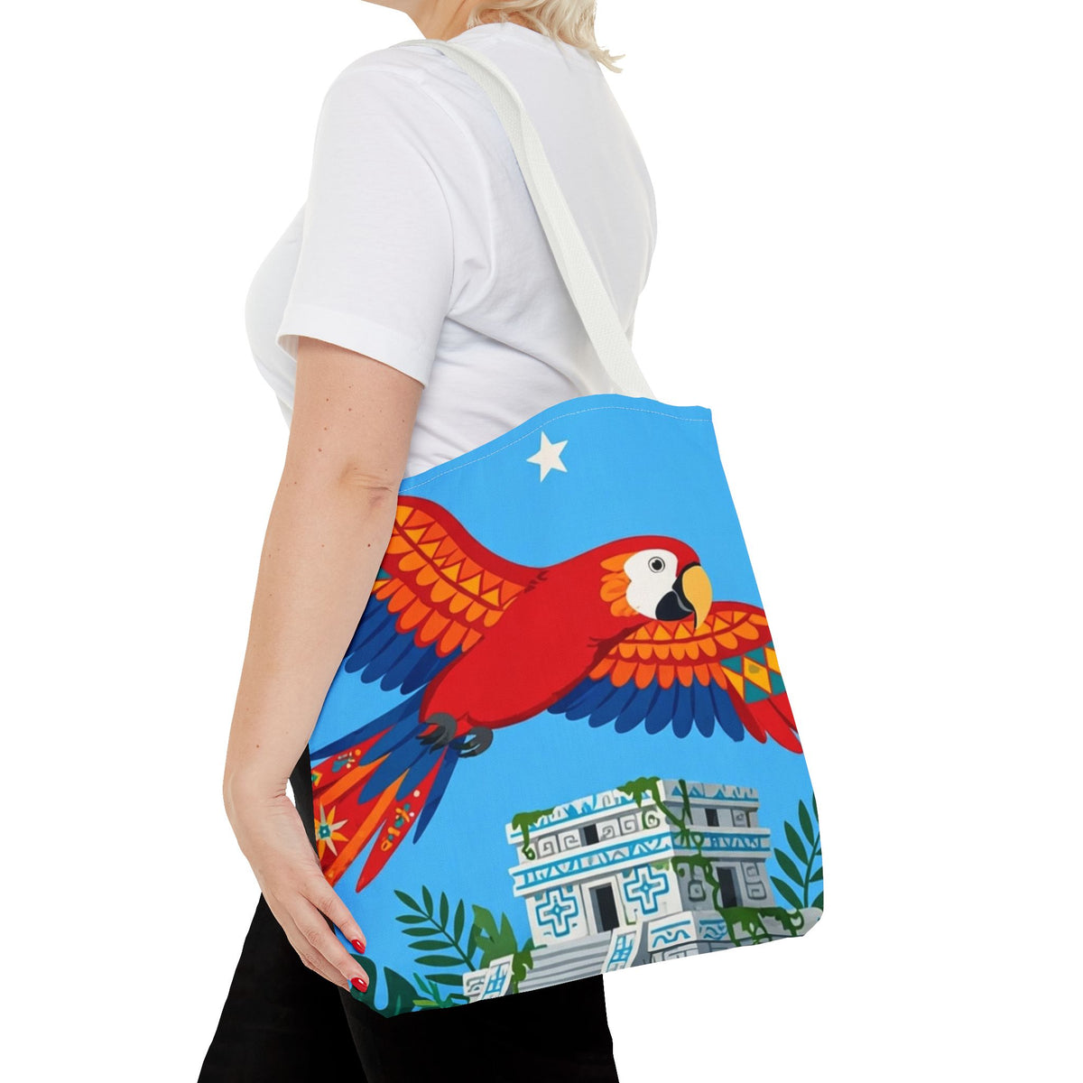 Honduras Macaw & Ruins Tote Bag