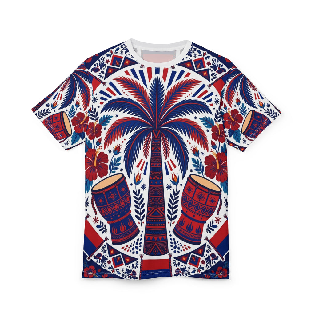 Haiti Palm & Drums All-Over Print T-Shirt