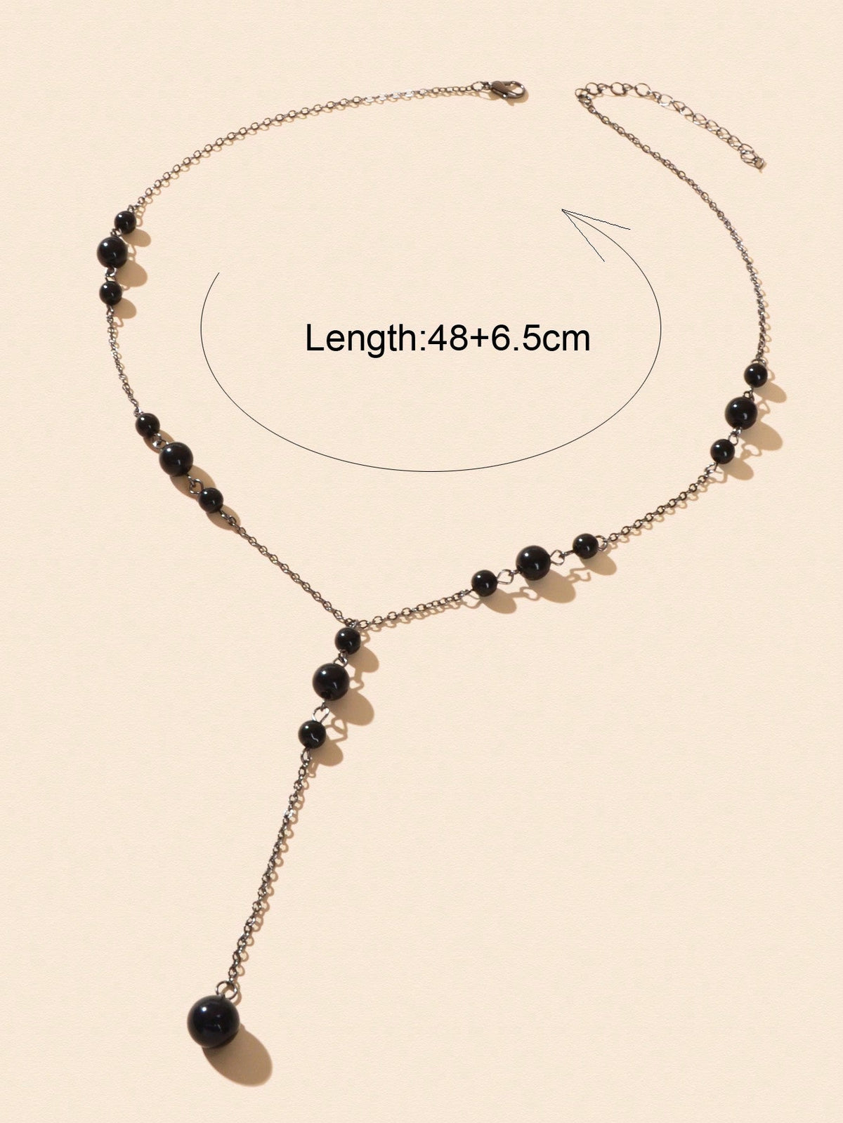 Pearl Decoration Long Gold Chain Y Shape Pendant Clavicle Necklace