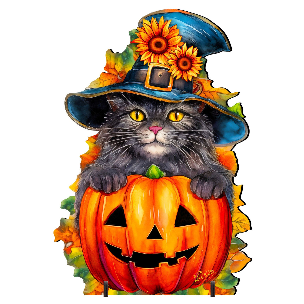Halloween Black Cat Freestanding Decor - Outdoor by G. Debrekht