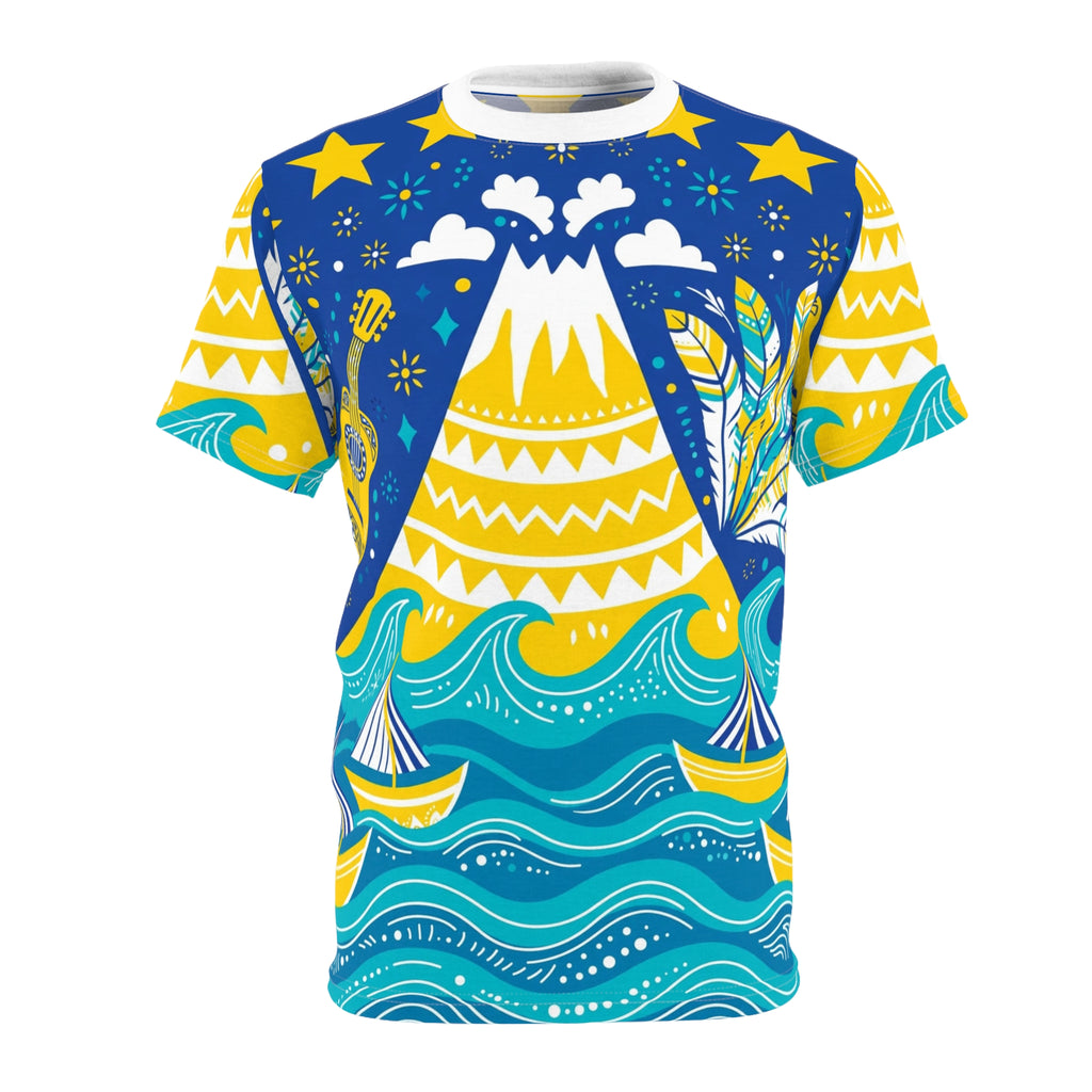 Cape Verde Volcano & Stars All-Over Print T-Shirt