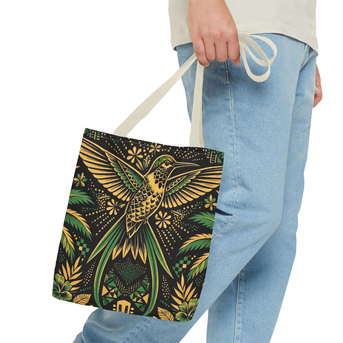 Jamaica Hummingbird & Guitar Tote Bag