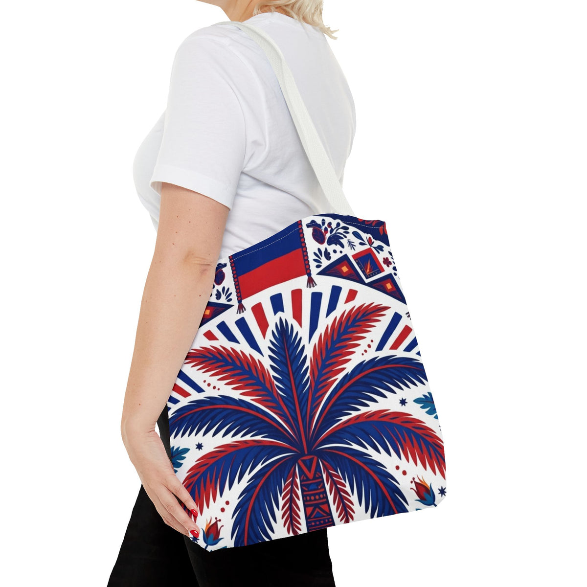 Haiti Palm & Drums Tote Bag